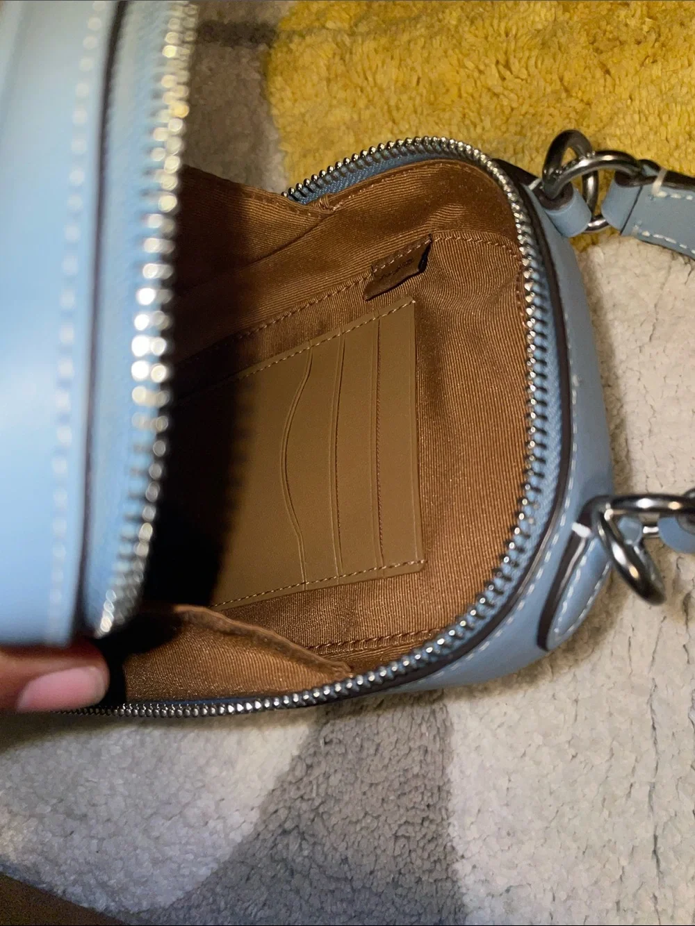 Coach Crossbody Pouch in Gray Signature Canvas